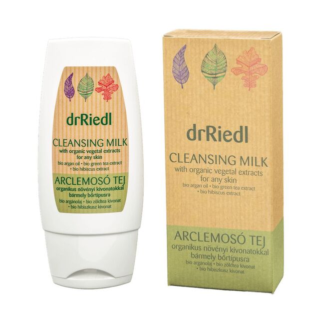 drRiedl Cleansing Milk Valomasis veido pienelis su ekologiškais augalų ekstraktais, 100 ml
