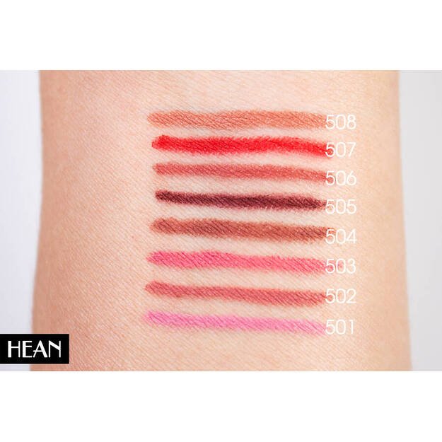 Hean Hypoallergenic Lip Liner Lūpų pieštukas 507 Hot Red, 1.2 g