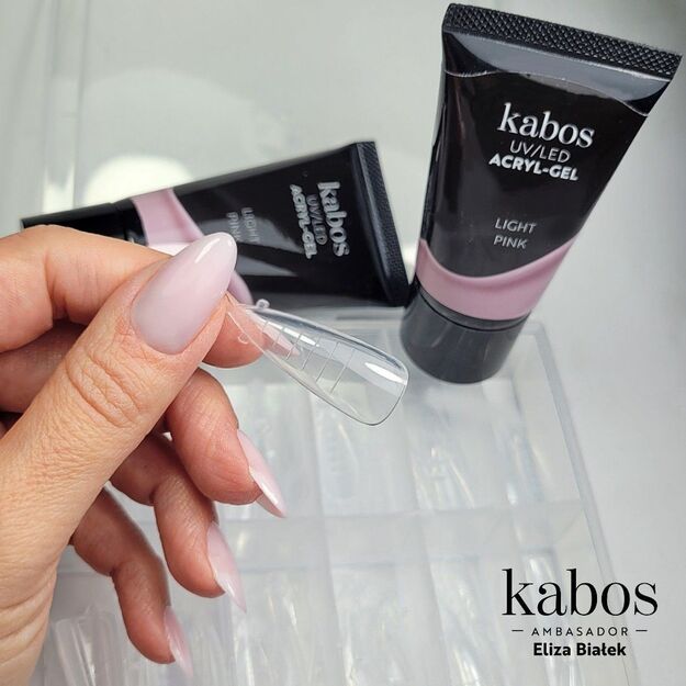 Kabos 2in1 Acryl-Gel Akrilo gelis nagams Light Pink, 30 ml