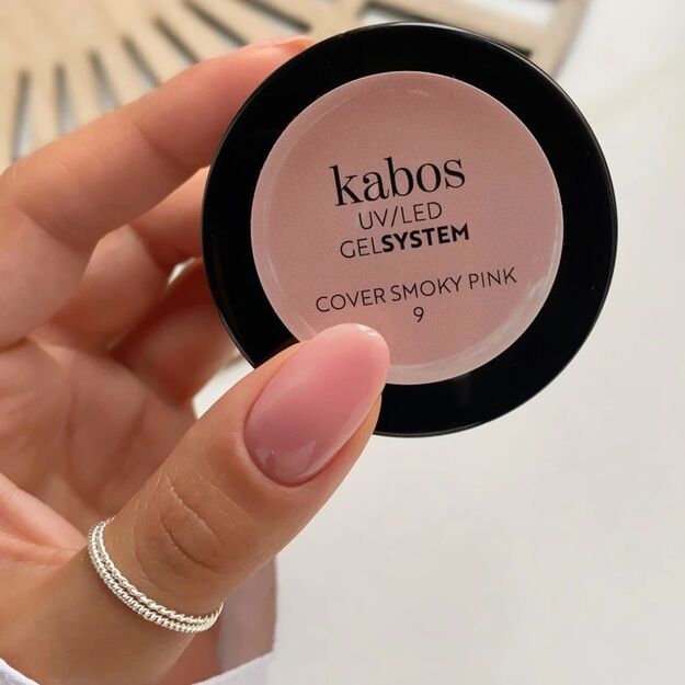 Kabos Luxury Gloss UV Builder Gel Statybinis gelis nagams 9 Cover Smoky Pink, 30 ml